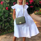 Women Summer Sundress Holiay Vintage Ruffled Party Dresses