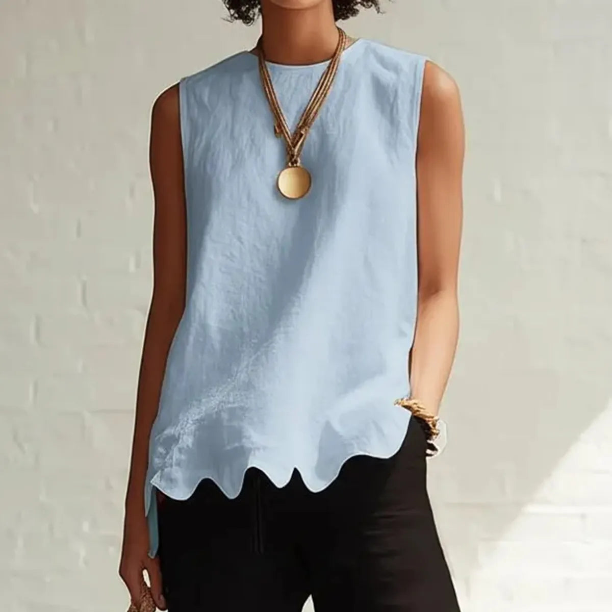 Elegant Minimalist Wavy Design Vest