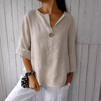 Women's Casual Solid Color Cotton Shirt
