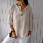 Women's Casual Solid Color Cotton Shirt