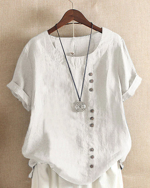 Beatrice | Women¡ ̄s Summer Button Detail Casual Blouse