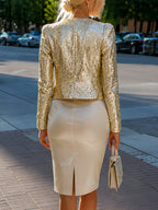 Sequin Jacket And Dress Set