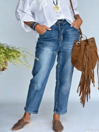 Casual & Cozy Washed Stretch Jeans