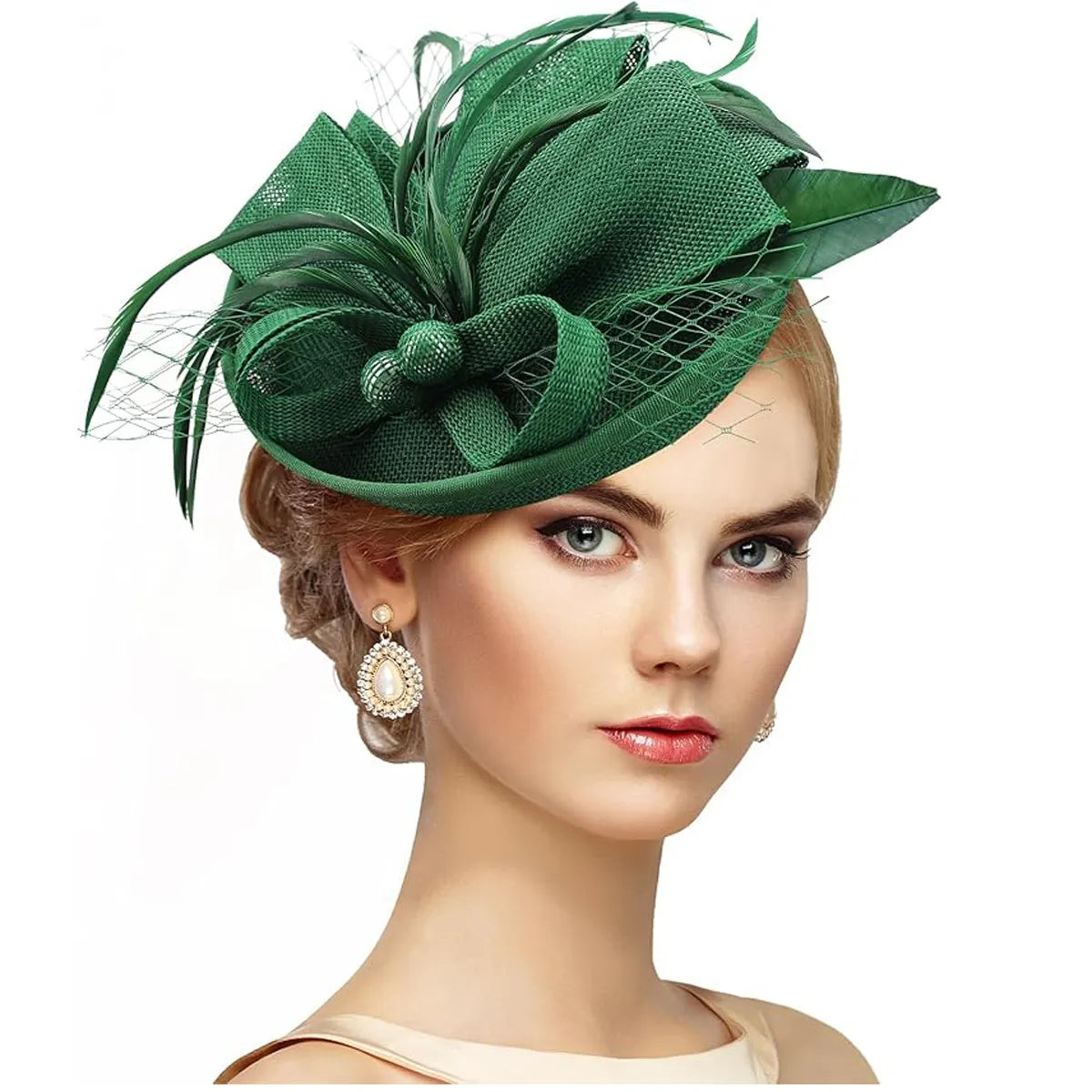 Retro Elegant Feather Headdress Horse Racing Festival Hat