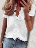 Long Sleeve Ruffled Shirt