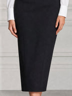 Elegant Colorblock Bow Tie Neck Sheath Midi Dress