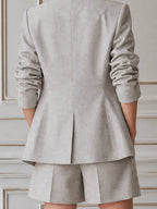 Stockholm Style Preppy Blazer & Shorts Set