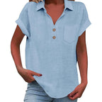 Women's Lace Openwork Lantern Sleeve Blouse