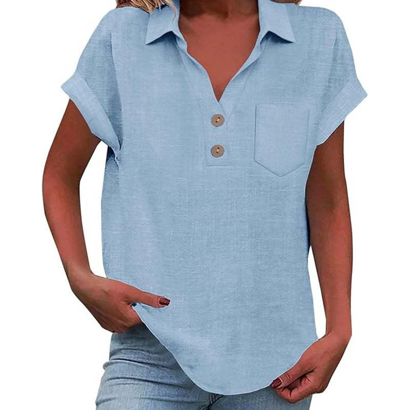 Women's Lace Openwork Lantern Sleeve Blouse