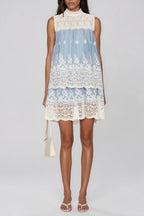 Kallima Lace Floral Cutout Mini Dress