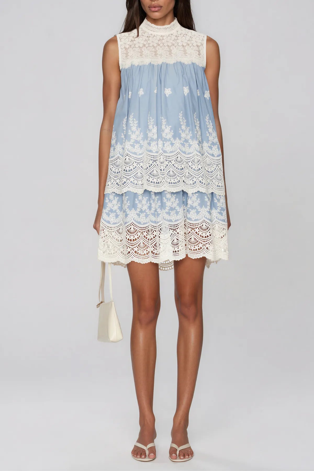 Kallima Lace Floral Cutout Mini Dress