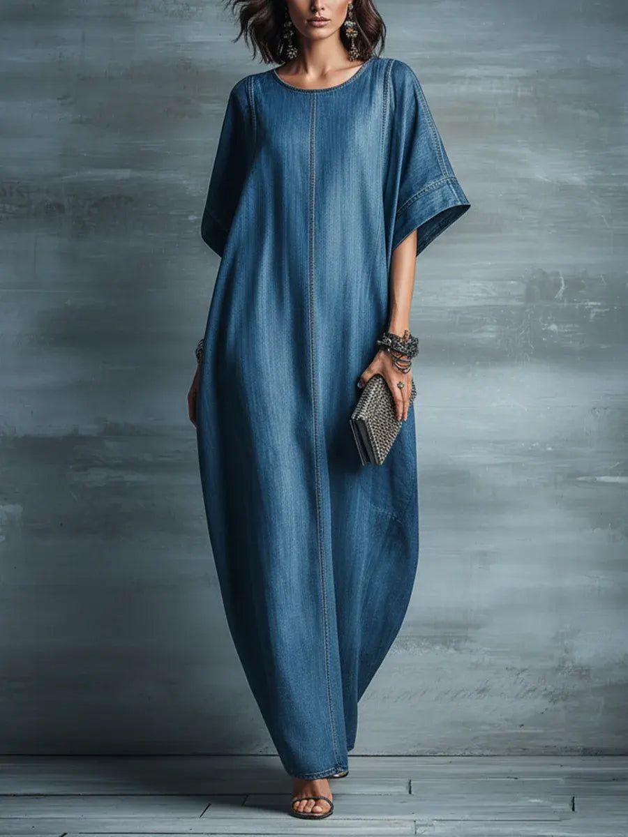 Women's Casual Simple Style Loose Denim Dress