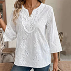 Vintage Lace Floral Embroidered Cozy Shirt
