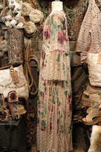 Lead Singer Taupe Big Rose Maxi Dress