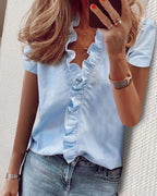 Long Sleeve Ruffled Shirt