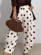 Stylish & Casual Polka-dot Lantern Trousers