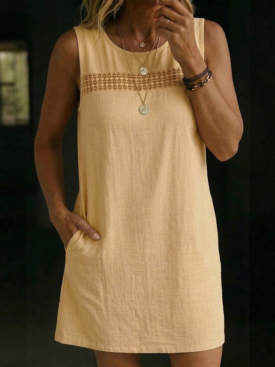 Women's Short-sleeve Openwork Lace Dress
