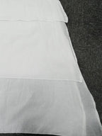 Polyester Cotton Double-Layer Color-Block Slit Short-Sleeved Round Neck Dress