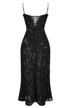 Floral Corset Maxi Dress Black