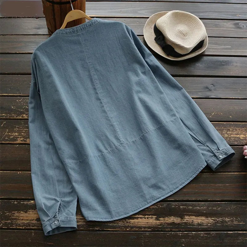 Vintage Button Down Long Sleeve Comfy Shirt