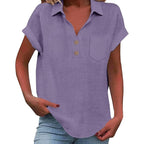 Women's Lace Openwork Lantern Sleeve Blouse