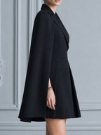 Black Hoco Dress Homecoming Dress Cape Blazer Mini Dress