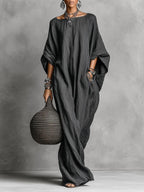 🔥 Limited Time Sale – 55% OFF Minimalist Casual Sleeveless Cotton And Linen Long Dress