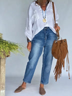 Casual & Cozy Washed Stretch Jeans
