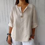 Women's Casual Solid Color Cotton Shirt