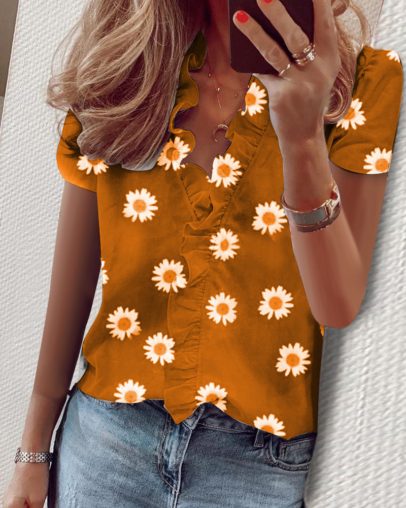 Long Sleeve Ruffled Shirt