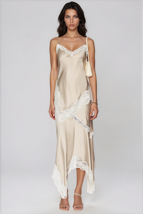 Bess Asymmetric Lace Skirt Set
