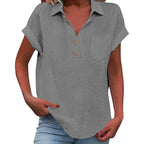Women's Lace Openwork Lantern Sleeve Blouse