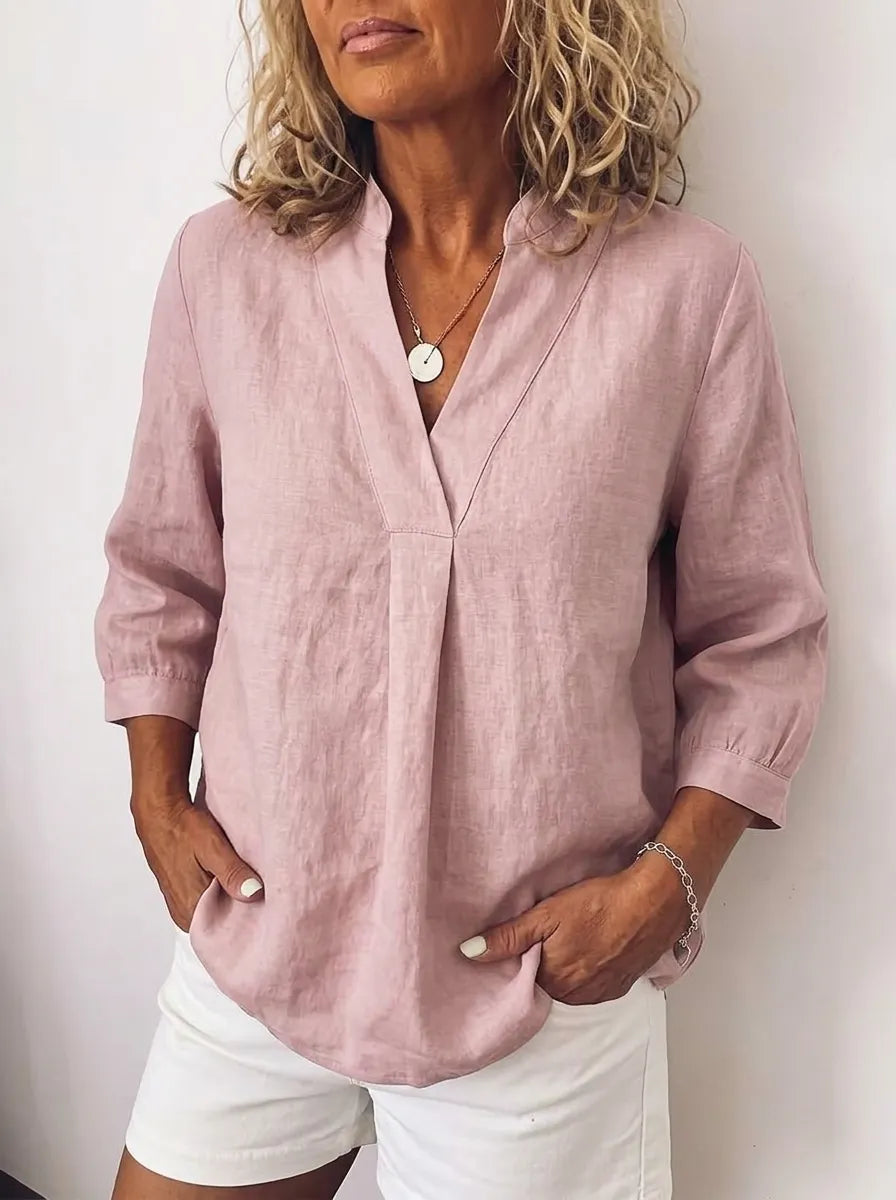 Women's Stylish Causal Linen Shirt