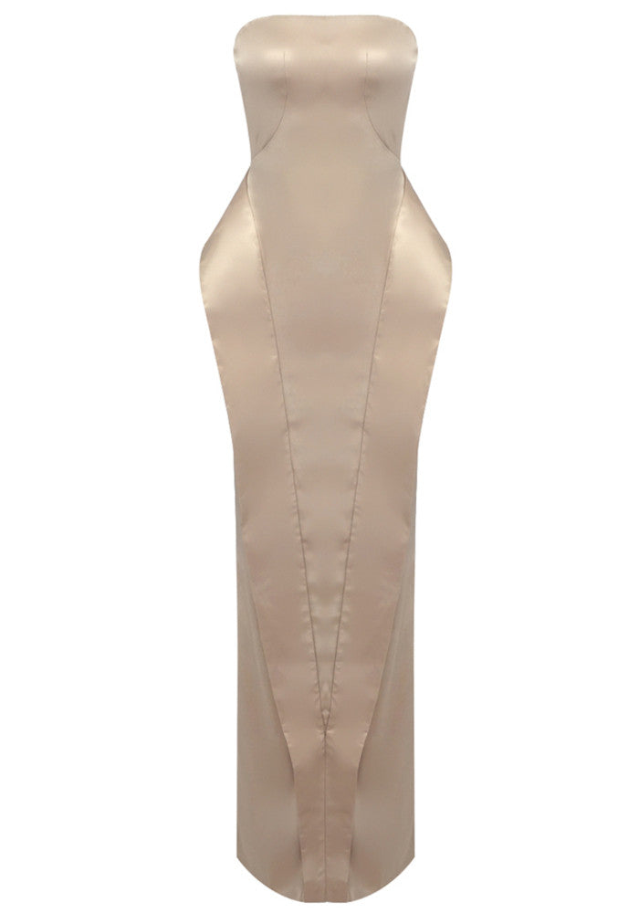 Strapless Maxi Dress Champagne