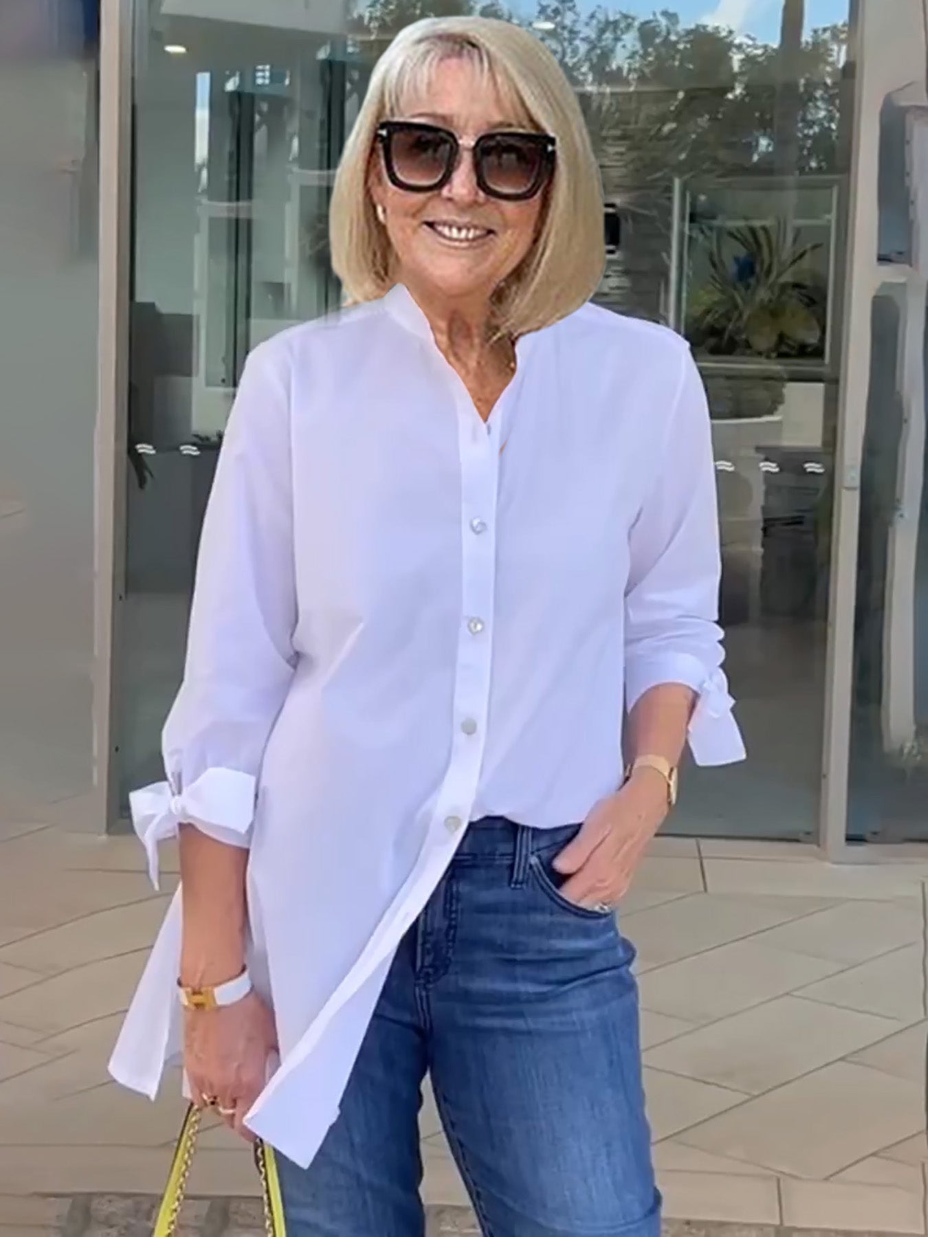 Solid Color Long Cotton Shirt Jackets Women Swing Shap Flattering