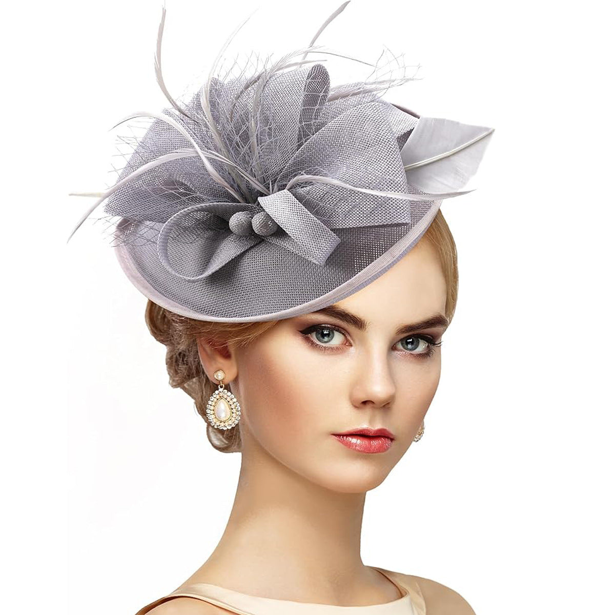 Retro Elegant Feather Headdress Horse Racing Festival Hat