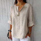 Women's Casual Solid Color Cotton Shirt