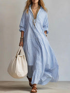 Women's Casual Striped Loose-fitting Dress