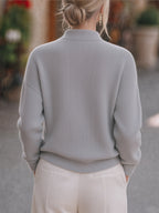 Ribbed-Knit Button-Front Structured Cardigan