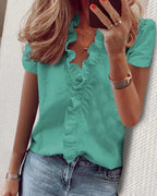 Long Sleeve Ruffled Shirt