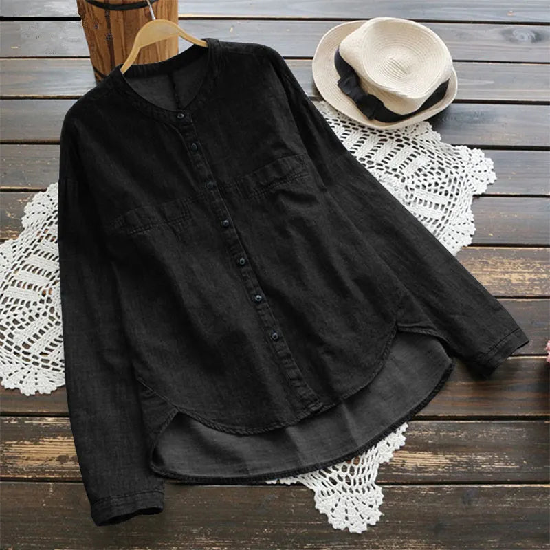 Vintage Button Down Long Sleeve Comfy Shirt