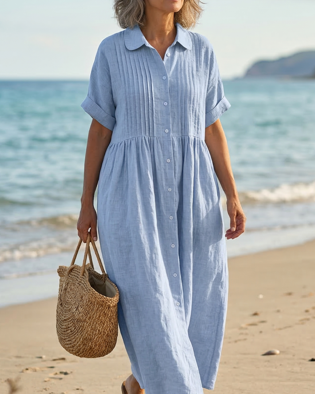 Cotton button dress