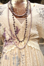 Lead Singer Beige Embo Flower Maxi Dress
