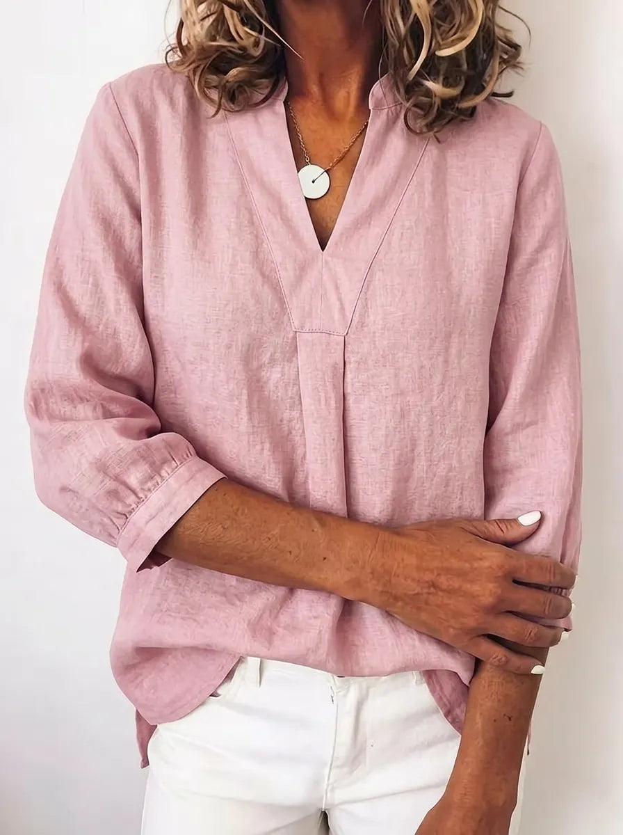 Women's Stylish Causal Linen Shirt