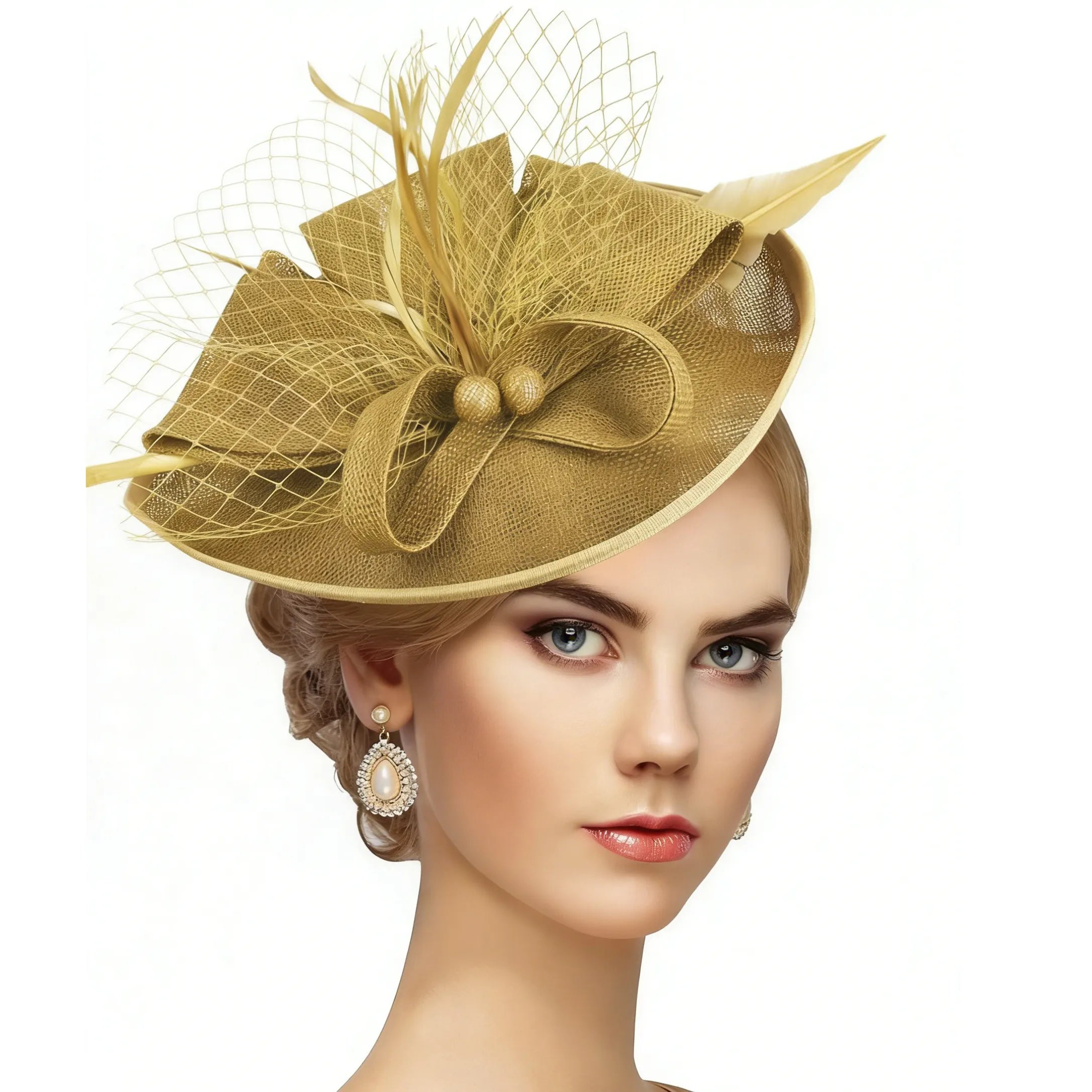 Retro Elegant Feather Headdress Horse Racing Festival Hat