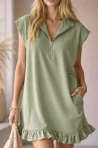 Women's Sleeveless Flounce Dress