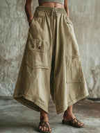 Casual Cozy Cargo Pocket Extra-wide Leg Pants