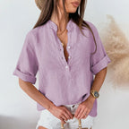 Casual Cotton And Linen Shirt