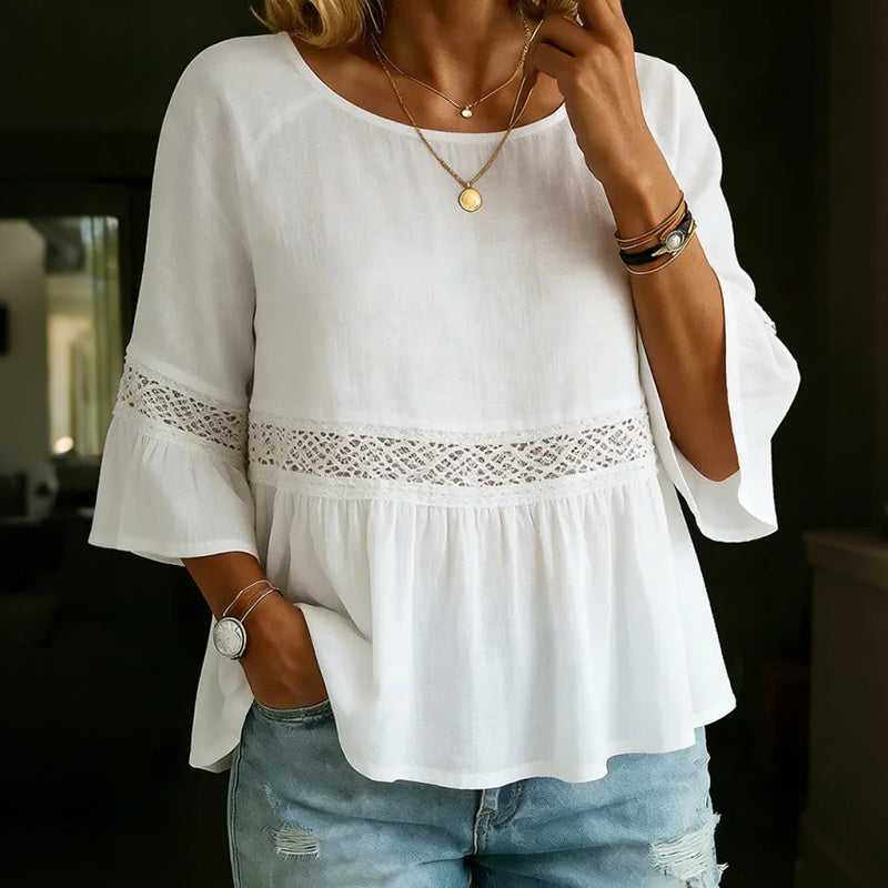 Women's Casual Sleeveles Linen Blend Blouse