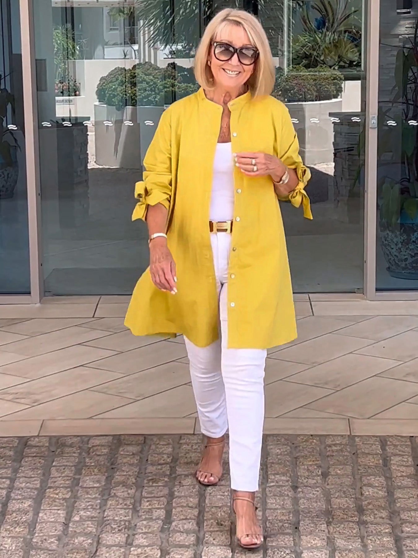 Solid Color Long Cotton Shirt Jackets Women Swing Shap Flattering